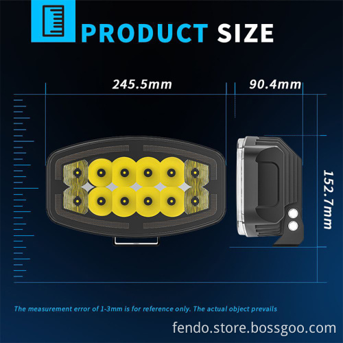High Brightness Luxury 10 Inch ORV SUV LED Spotlight Fog Lamp